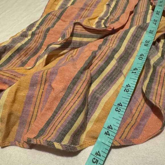Drew‎ Anthropologie Strapless Striped Jumpsuit Tulip Slit Leg Size M Linen
Blend - Picture 7 of 8